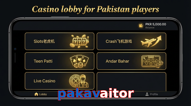 Lobby view of Pakavaitor for Pakistan users